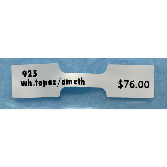 Sterling Silver & Gold Jewelry Set with Amethyst – Earrings, Ring & Necklace - Picture 10 of 10